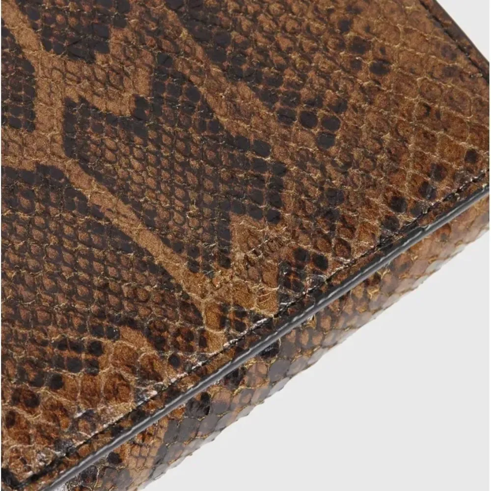 All Saints Snake Print Leather Cardholder